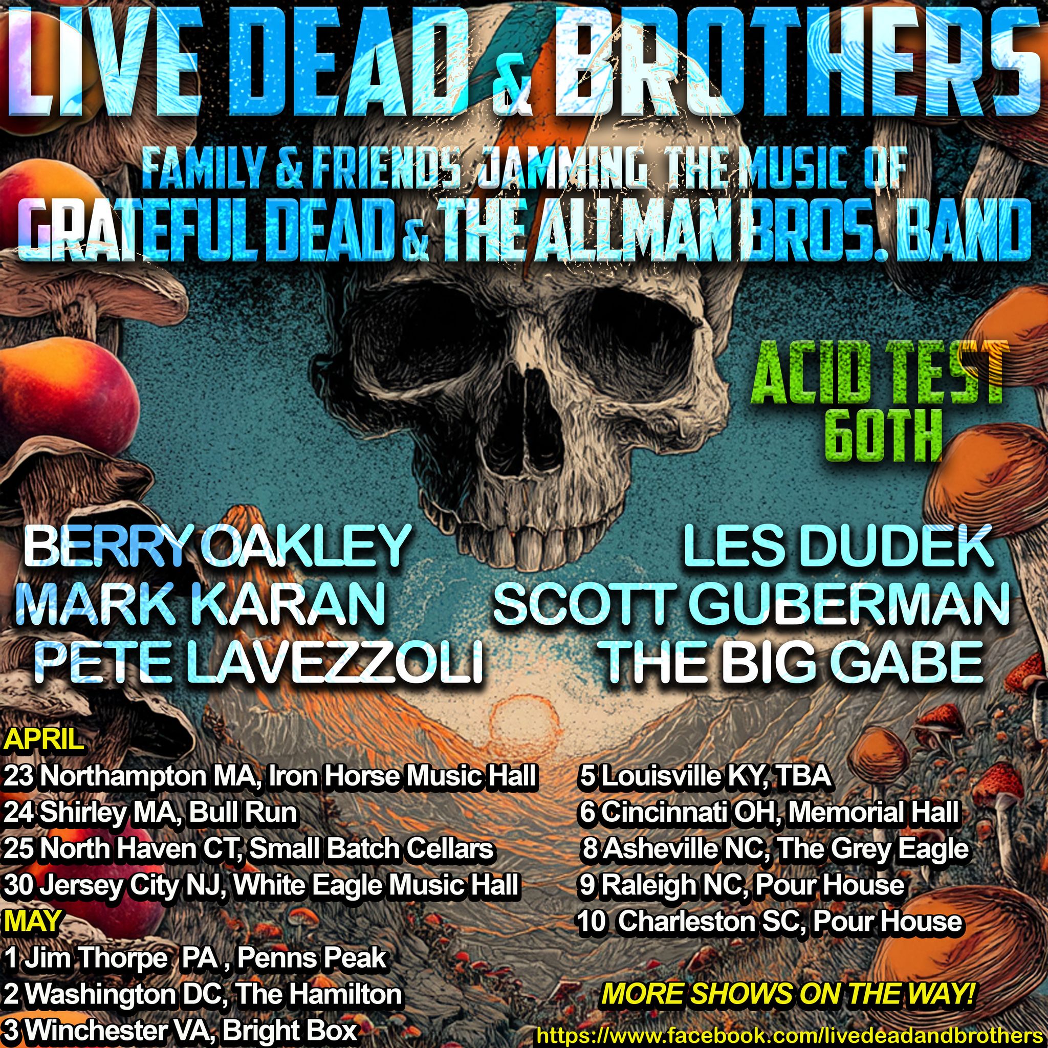 Live Dead and Brothers Tour Poster 2026